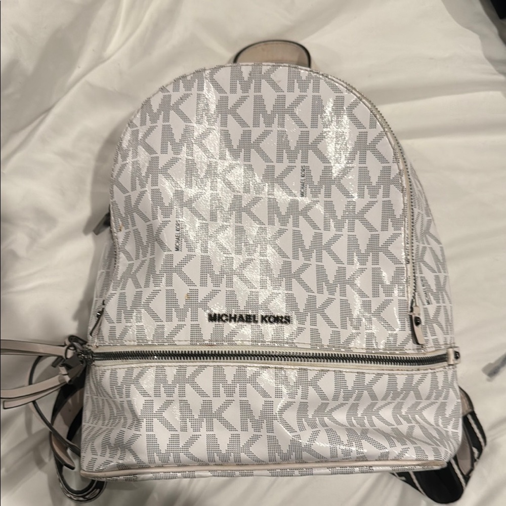 Michael Kors White and Gray Women's Backpack